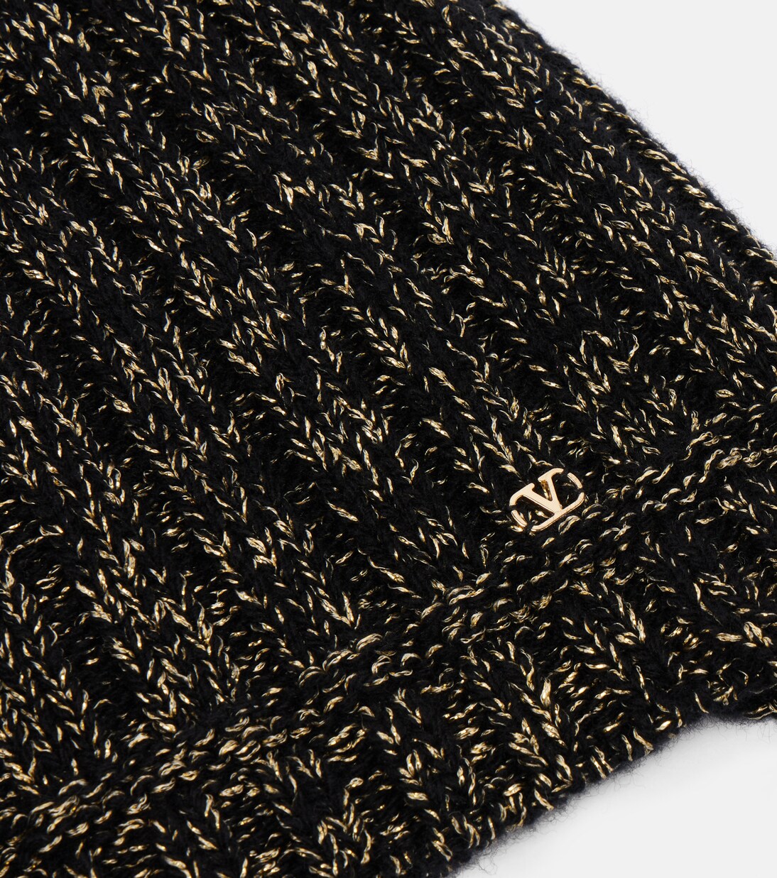VLogo fringed Lurex® beanie  | Valentino