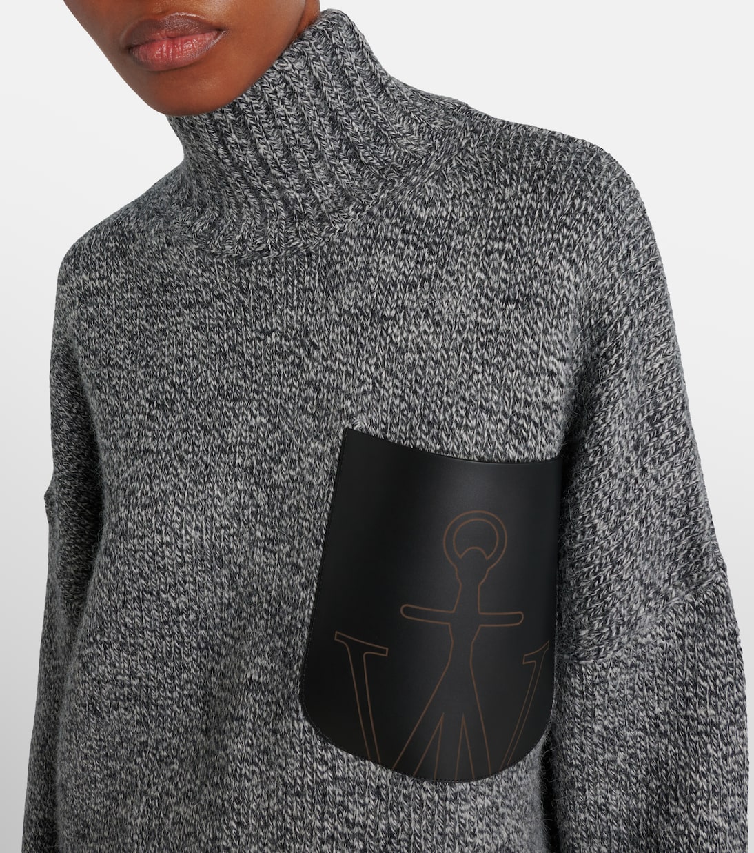 Jersey de cuello alto en mezcla de lana y alpaca | JW Anderson