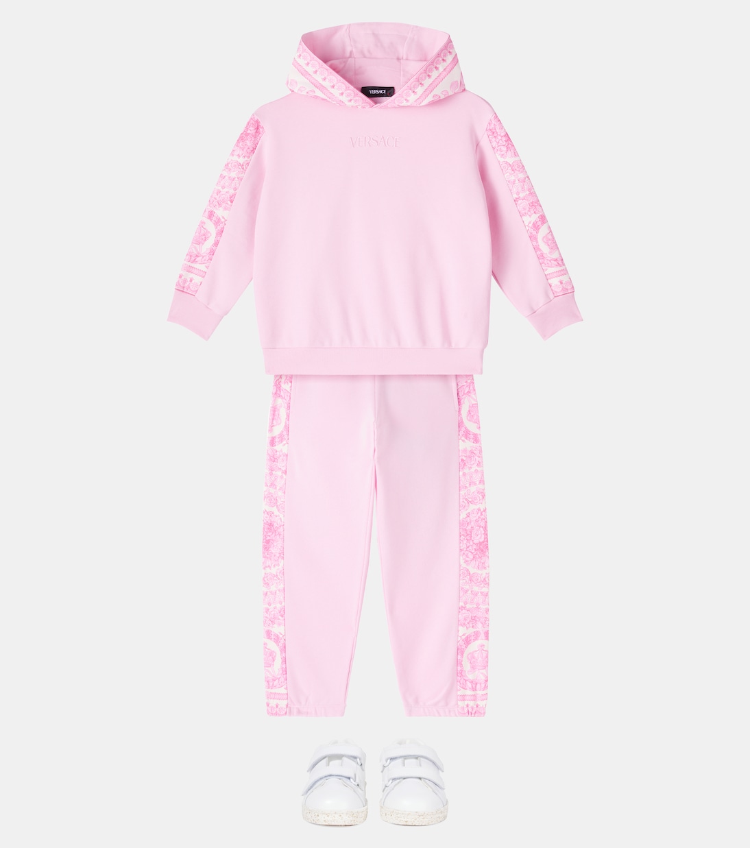 Felpa Barocco in cotone con cappuccio | Versace Kids