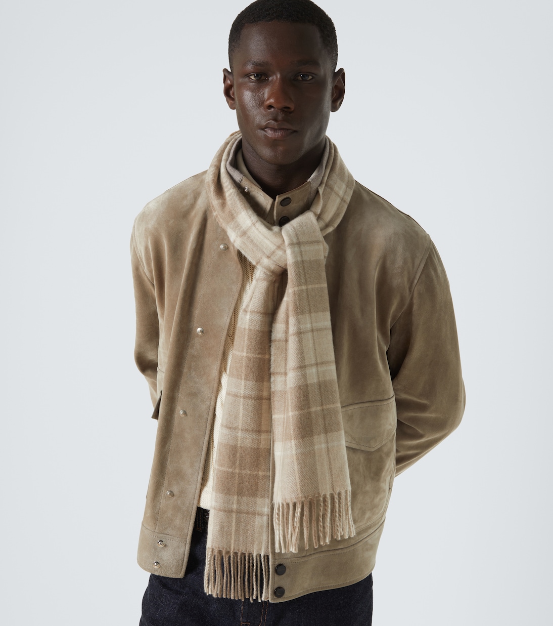 Plaid cashmere scarf  | Dunhill