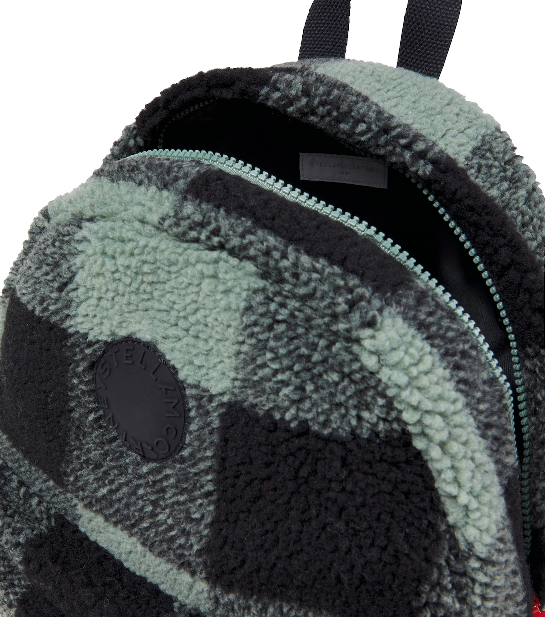 Mochila Teddy a cuadros con logo | Stella McCartney Kids