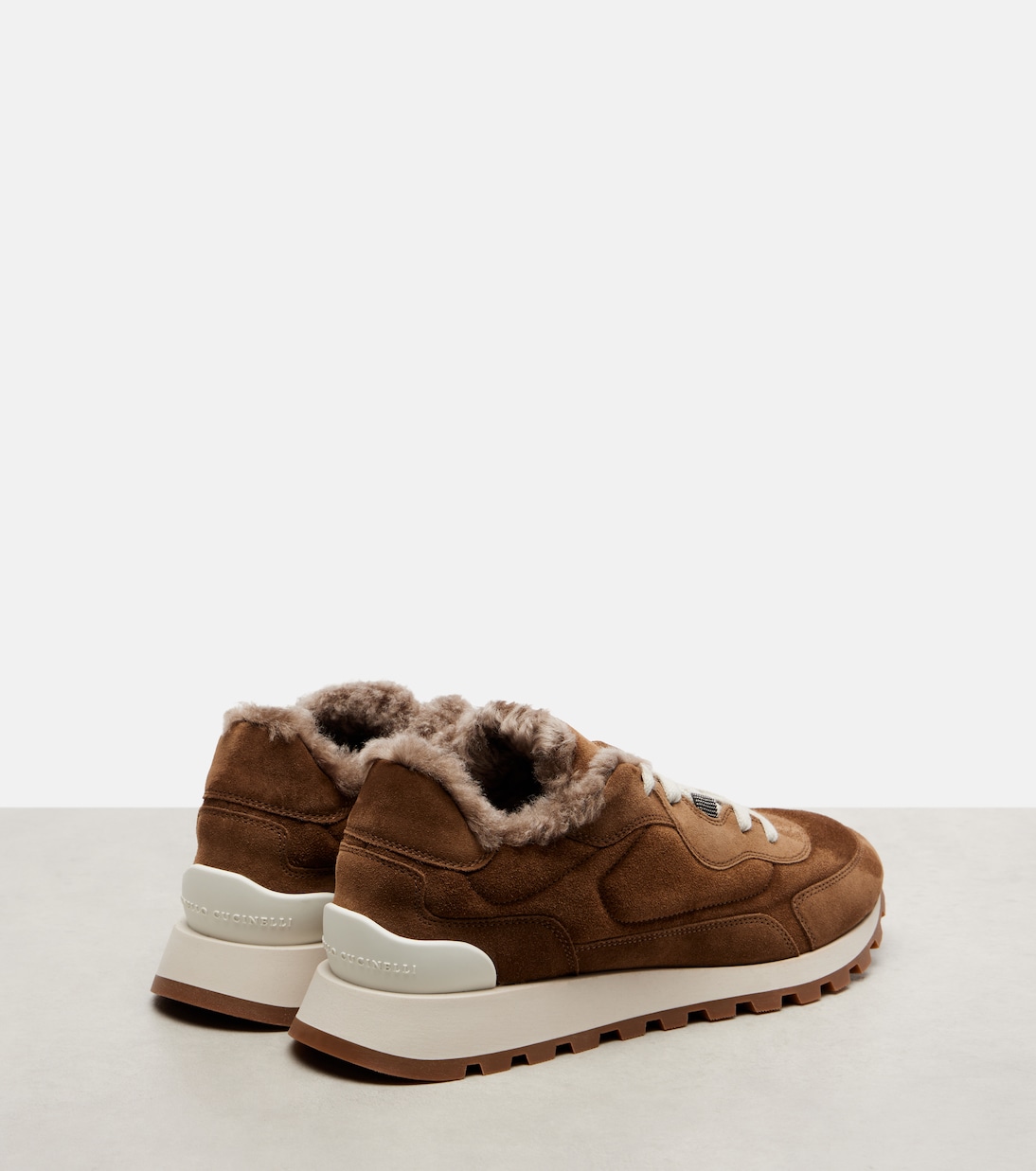 Sneakers Runner Monili in suede e canvas | Brunello Cucinelli
