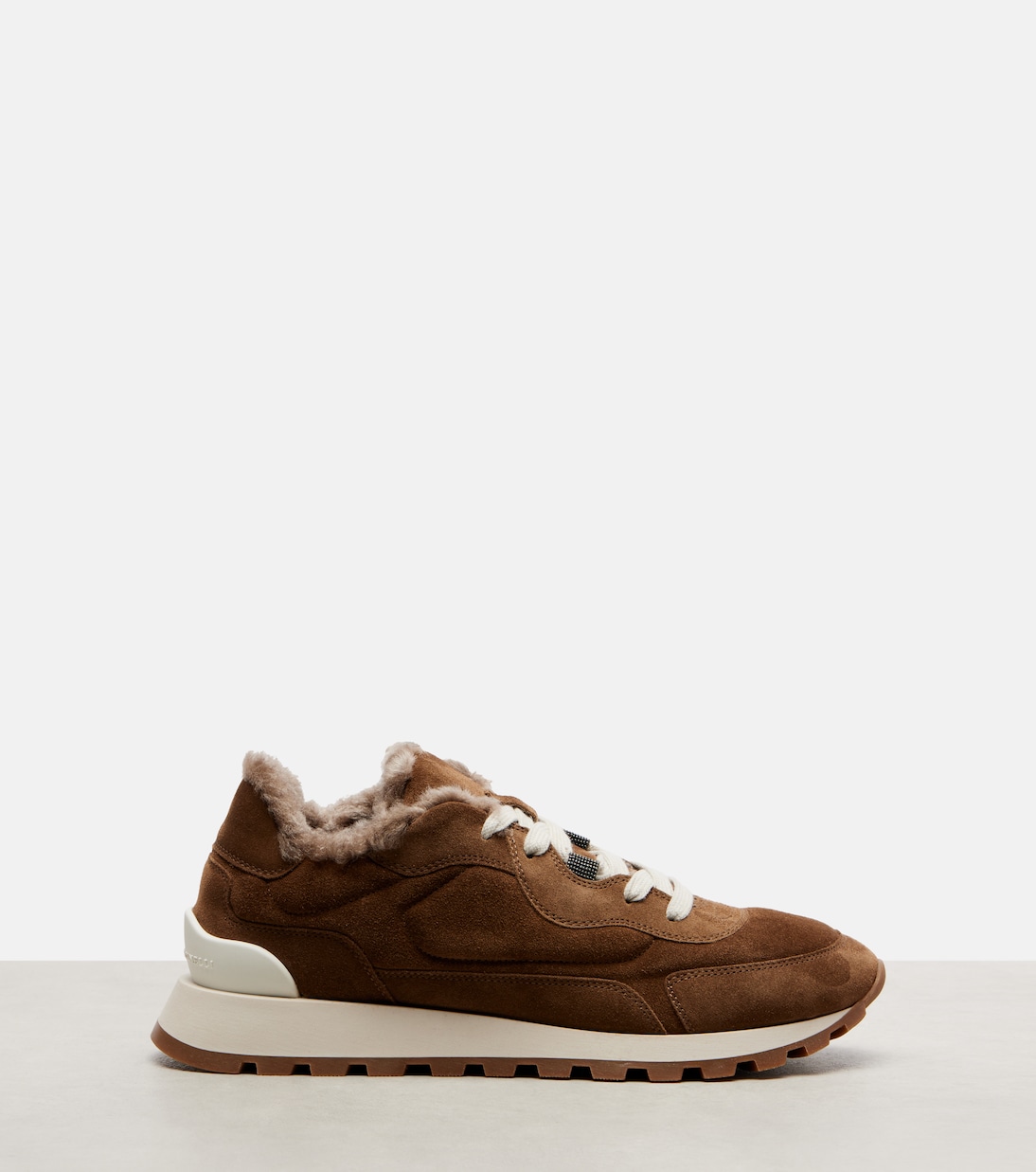 Sneakers Runner Monili in suede e canvas | Brunello Cucinelli