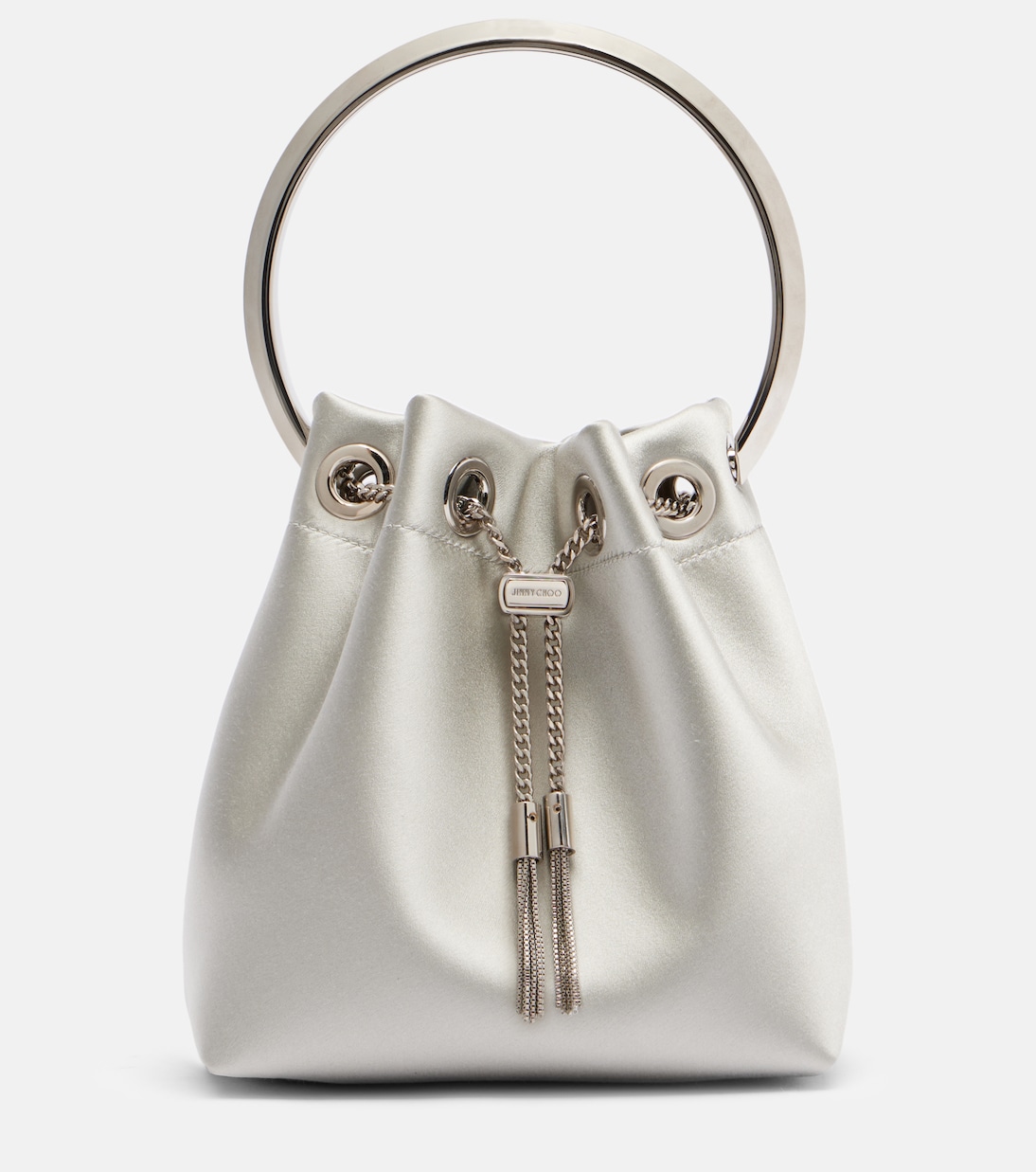 Sac seau Bon Bon en satin | Jimmy Choo