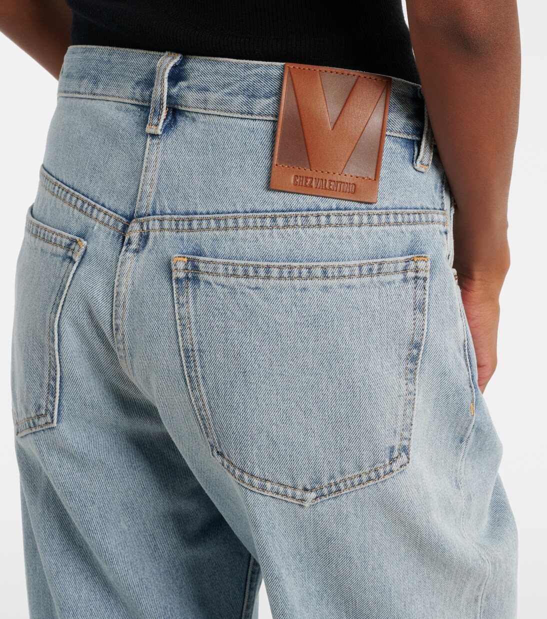 Jean ample à taille mi-haute | Valentino