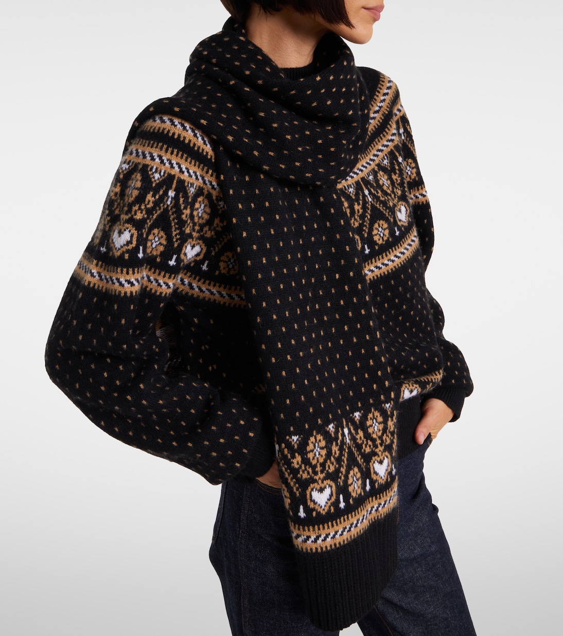 Lucerne Fair Isle cashmere scarf | Khaite