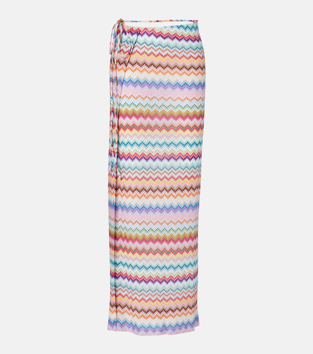 Zigzag lamé wrap skirt | Missoni
