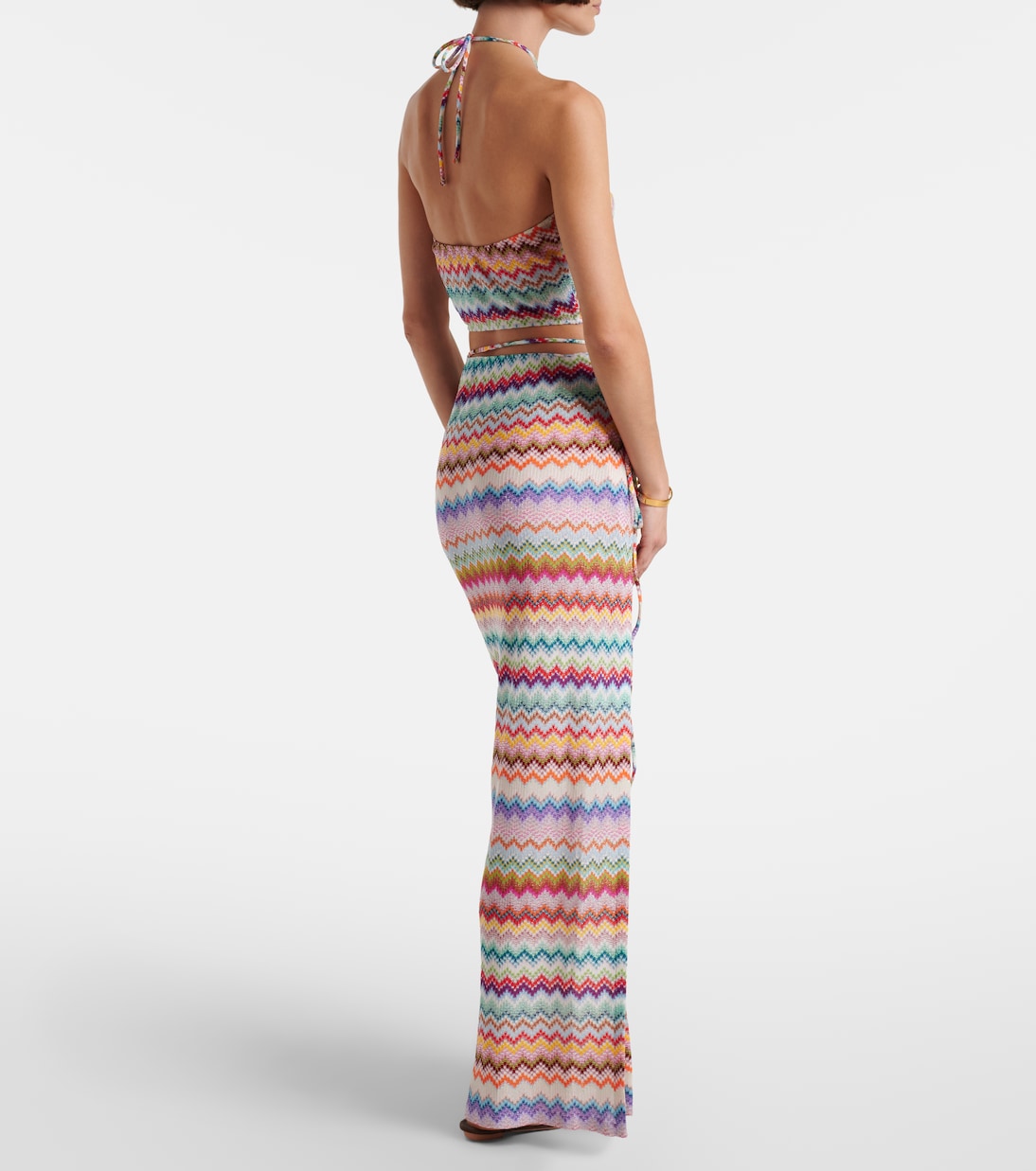 Zigzag lamé wrap skirt | Missoni