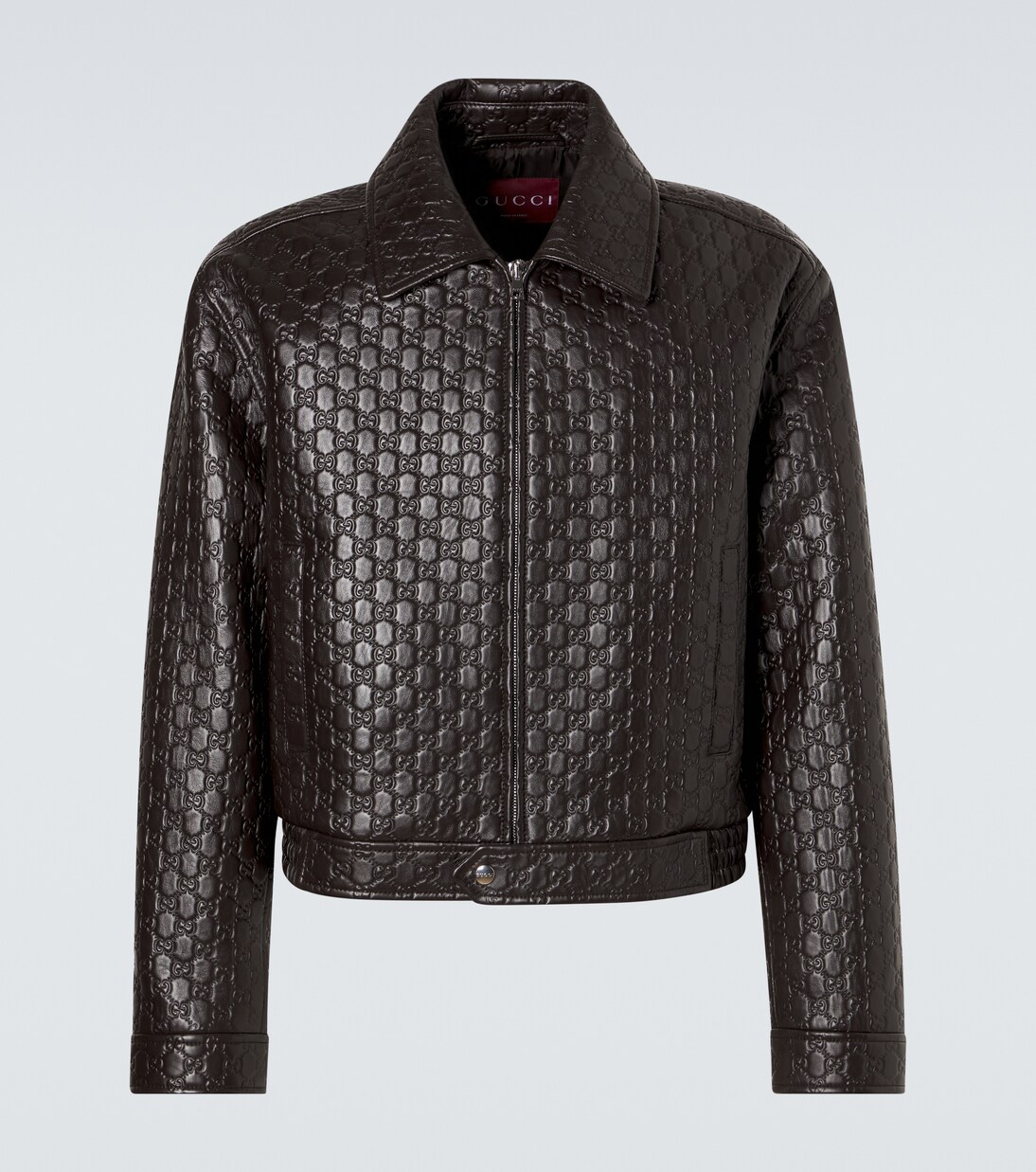Giacca blouson in pelle GG | Gucci