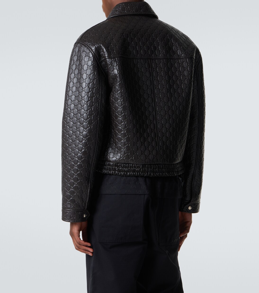 Giacca blouson in pelle GG | Gucci