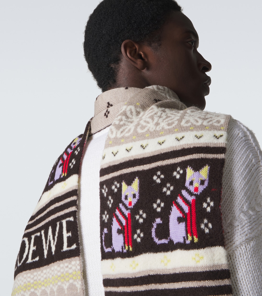 X Louis Wain Schal aus einem Wollgemisch | Loewe