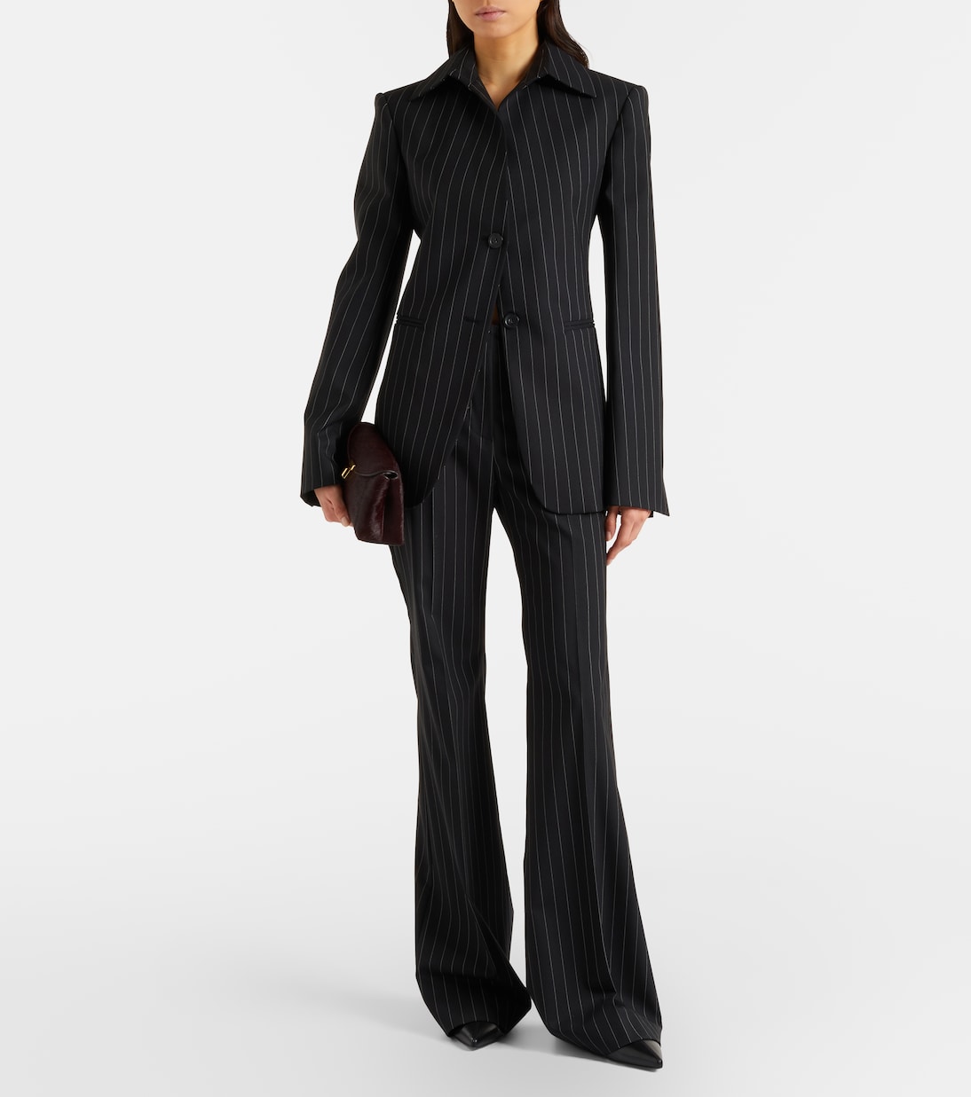 Visino wool-blend gabardine flared pants | Sportmax