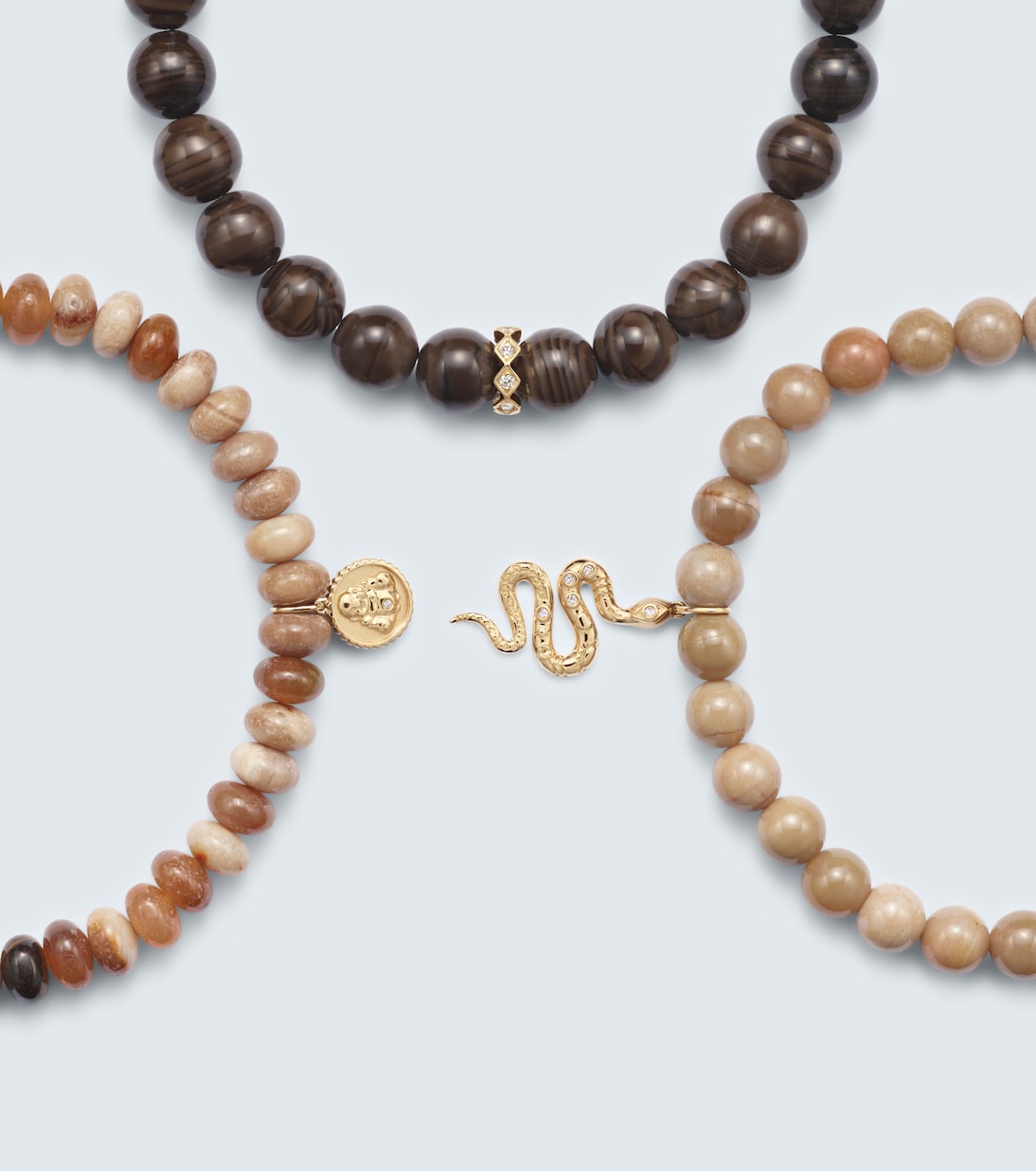 Set de 3 bracelets en or 14 ct et diamants  | Sydney Evan