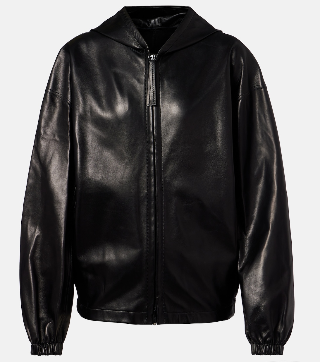 Hooded leather bomber jacket | Phoebe Philo