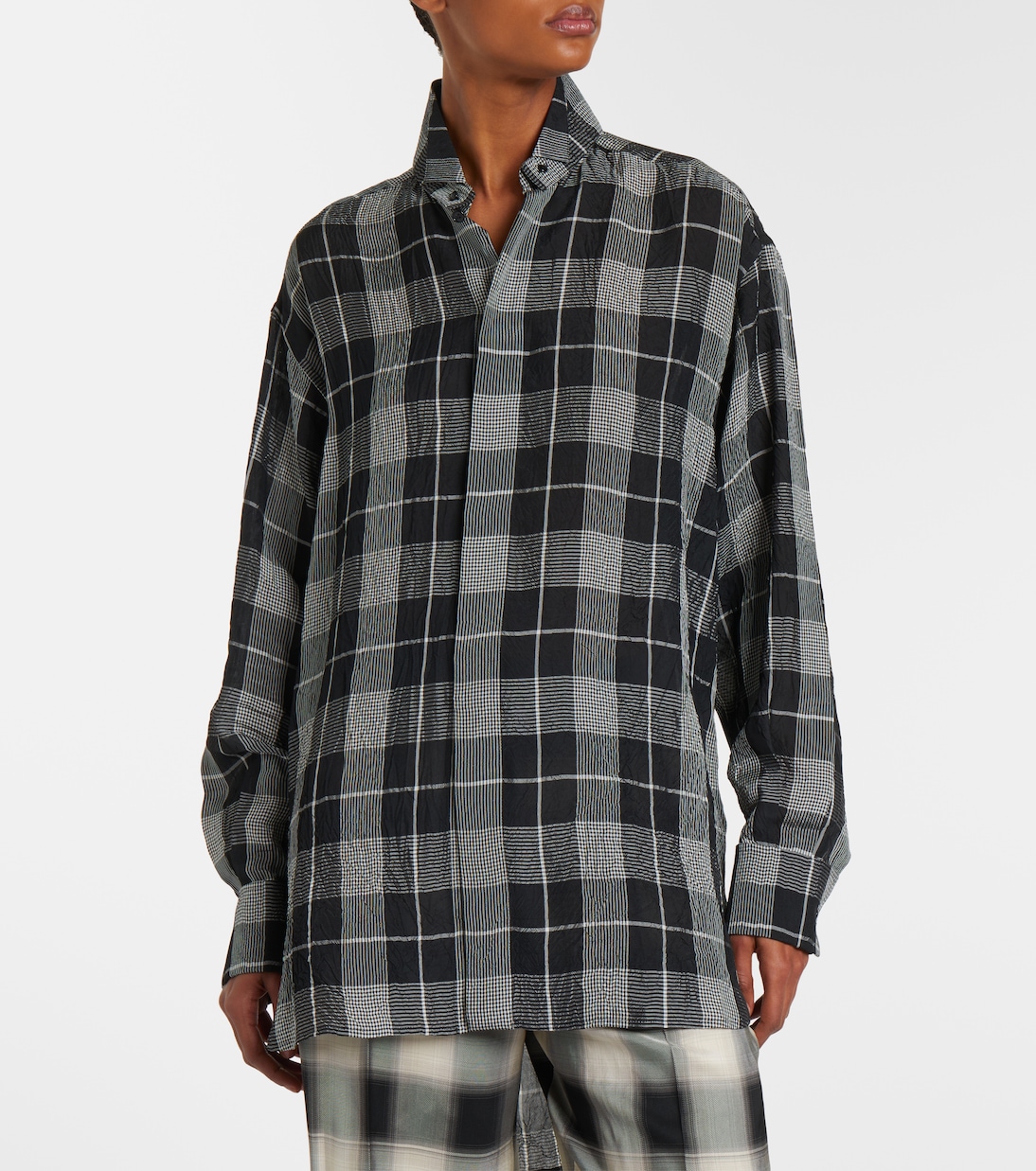 Checked twill shirt | Phoebe Philo