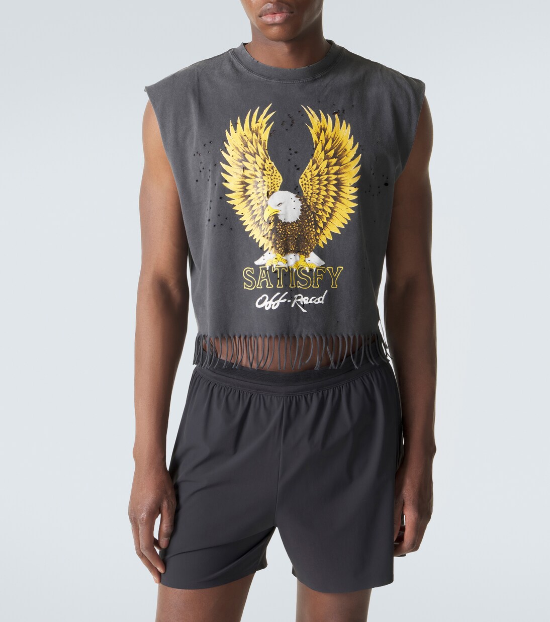 MothTech™ cropped cotton jersey tank top | Satisfy