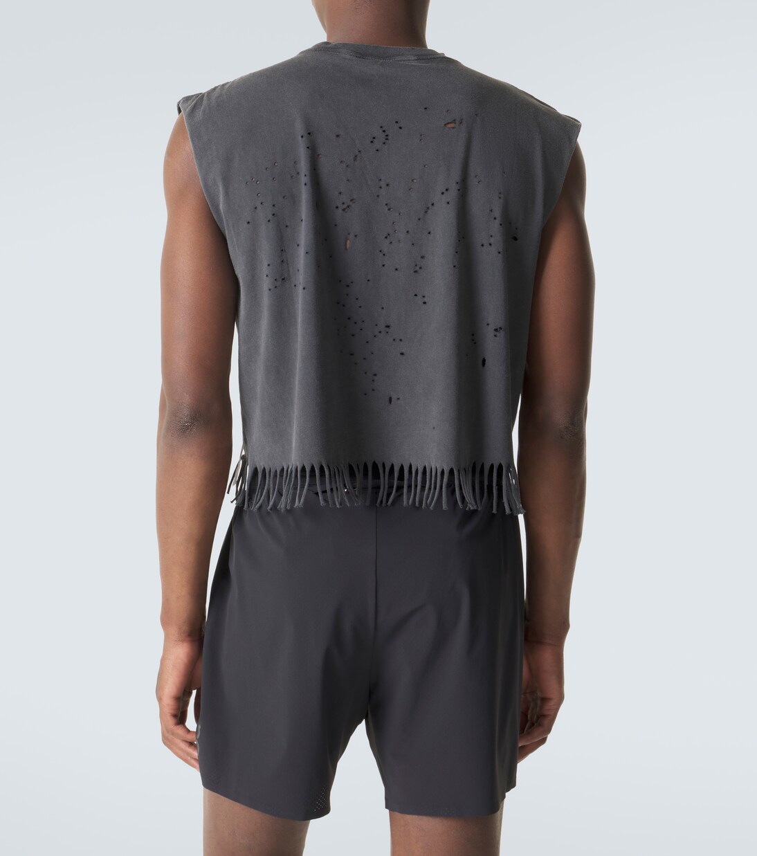 MothTech™ cropped cotton jersey tank top | Satisfy