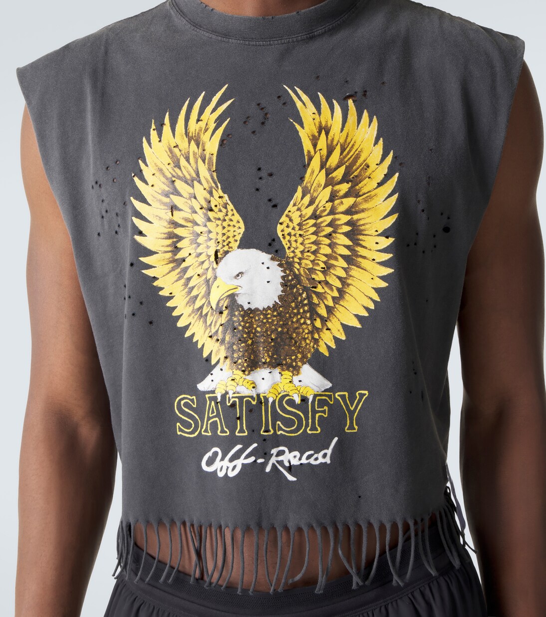 MothTech™ cropped cotton jersey tank top | Satisfy