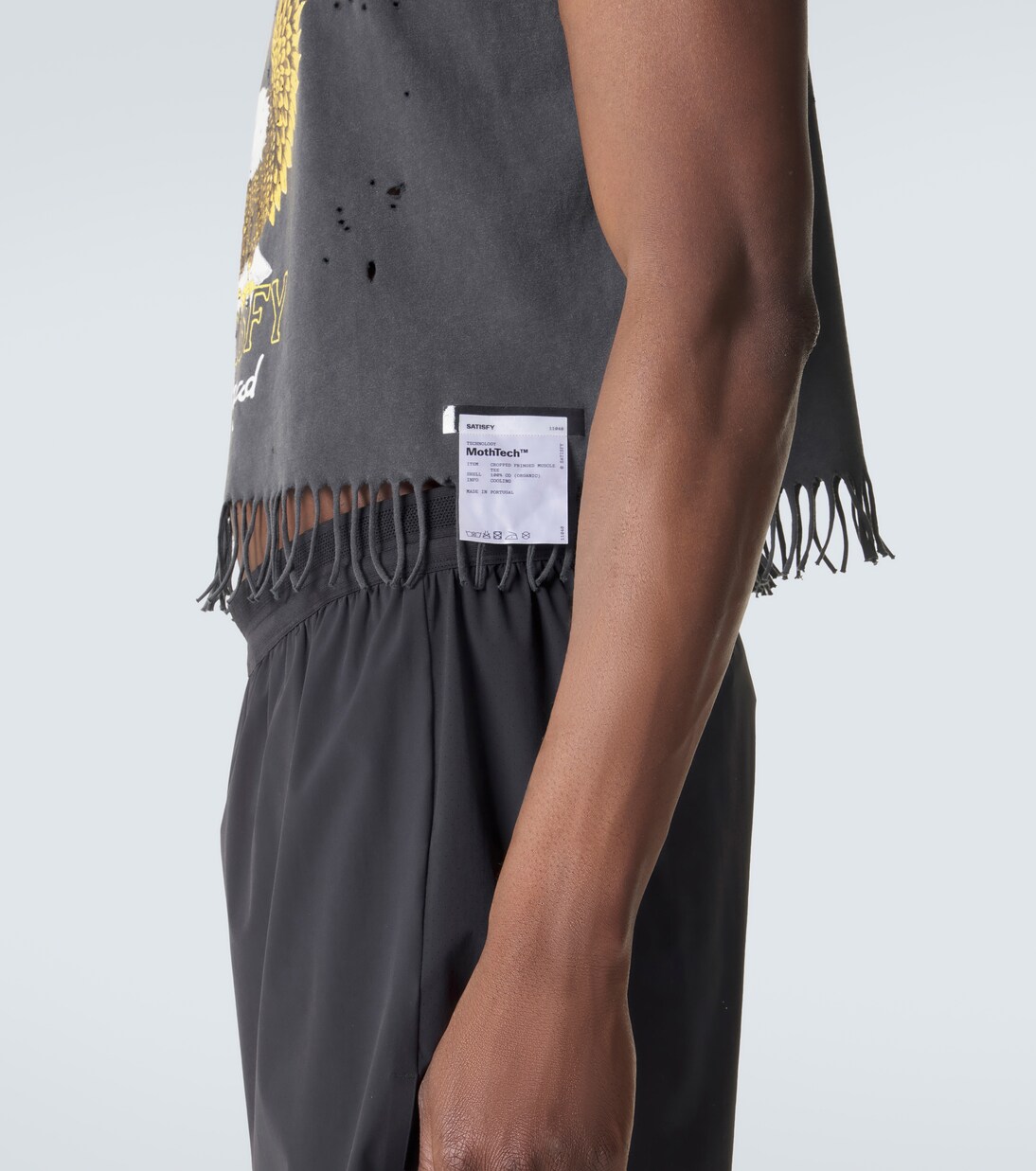 MothTech™ cropped cotton jersey tank top | Satisfy