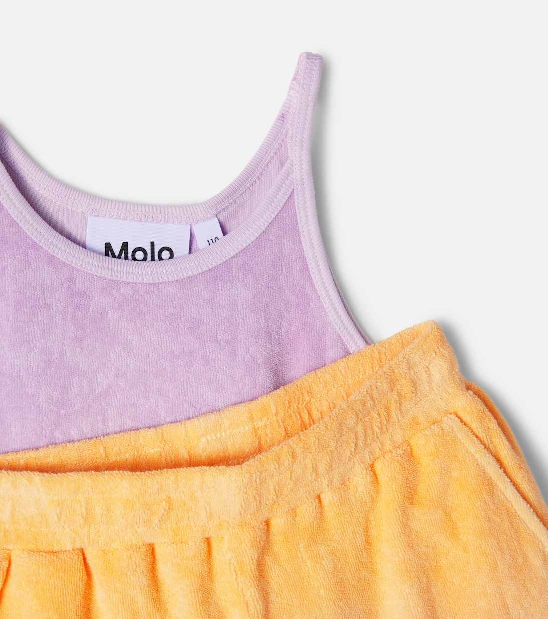 Set de top y shorts de rizo de algodón | Molo