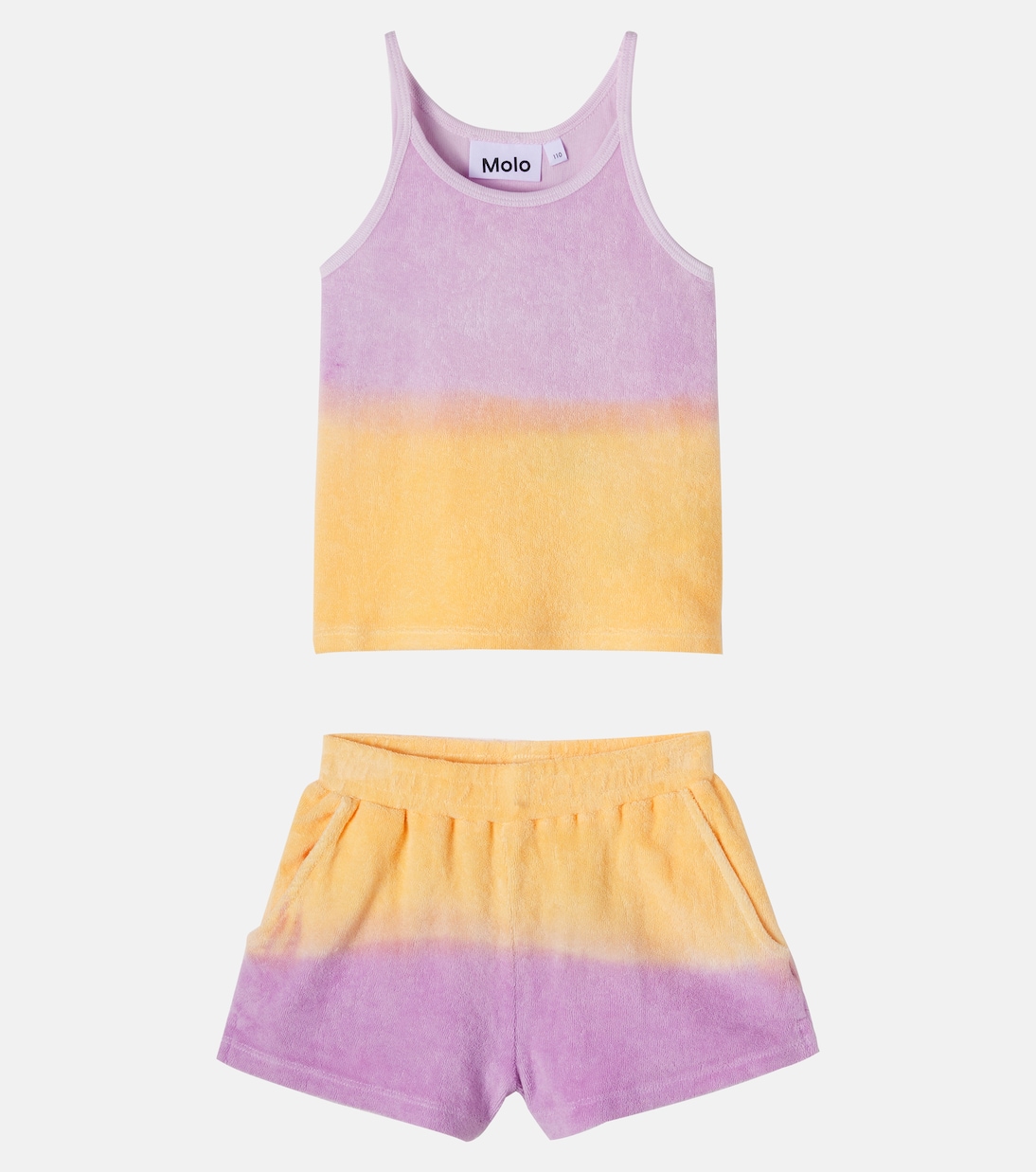 Set de top y shorts de rizo de algodón | Molo