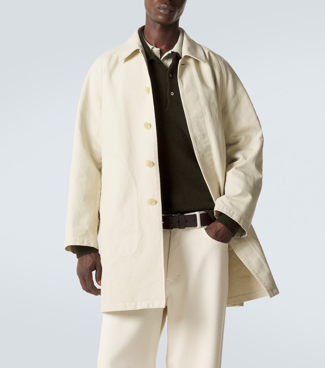 Cotton twill coat  | Auralee