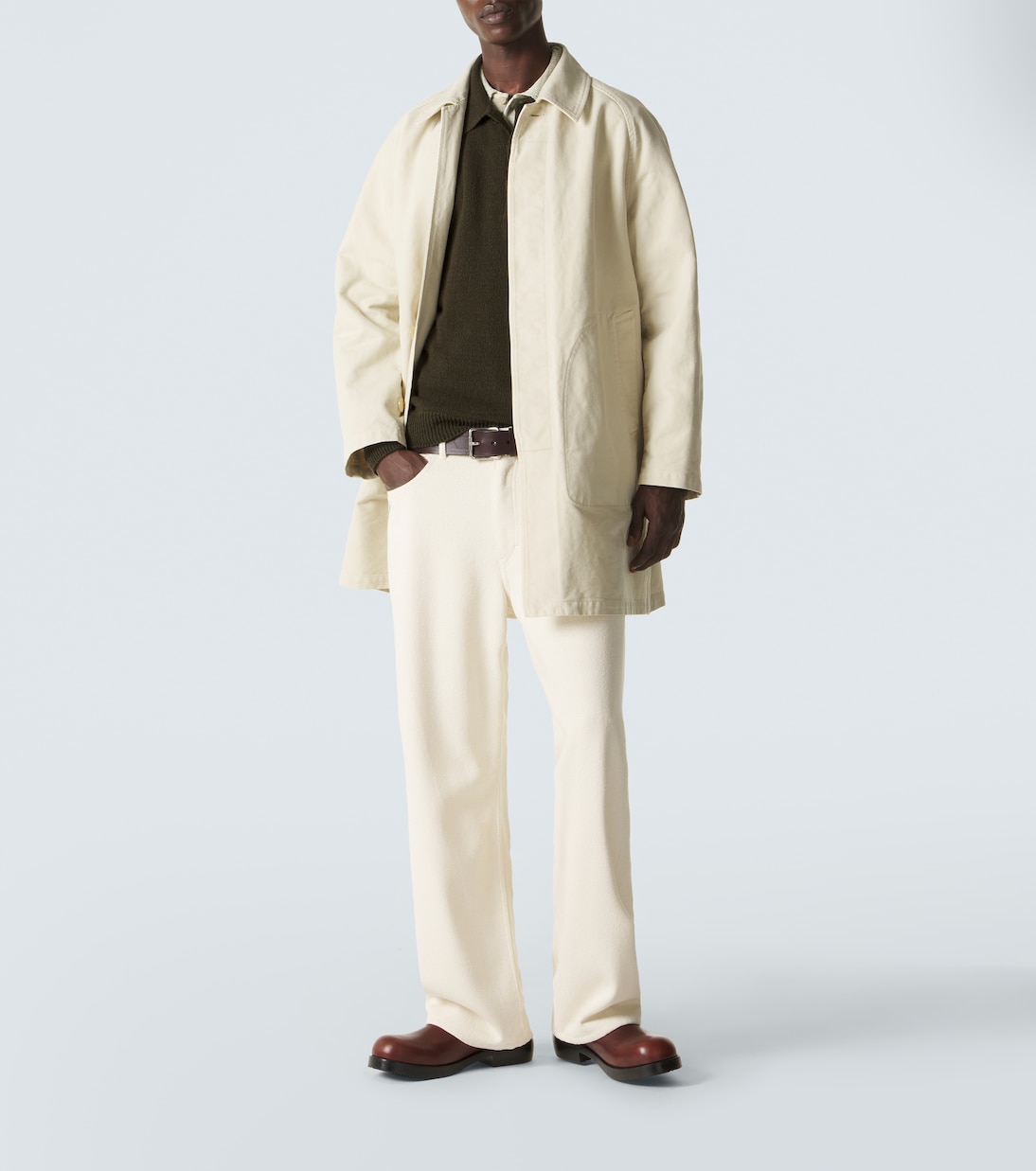 Cotton twill coat  | Auralee