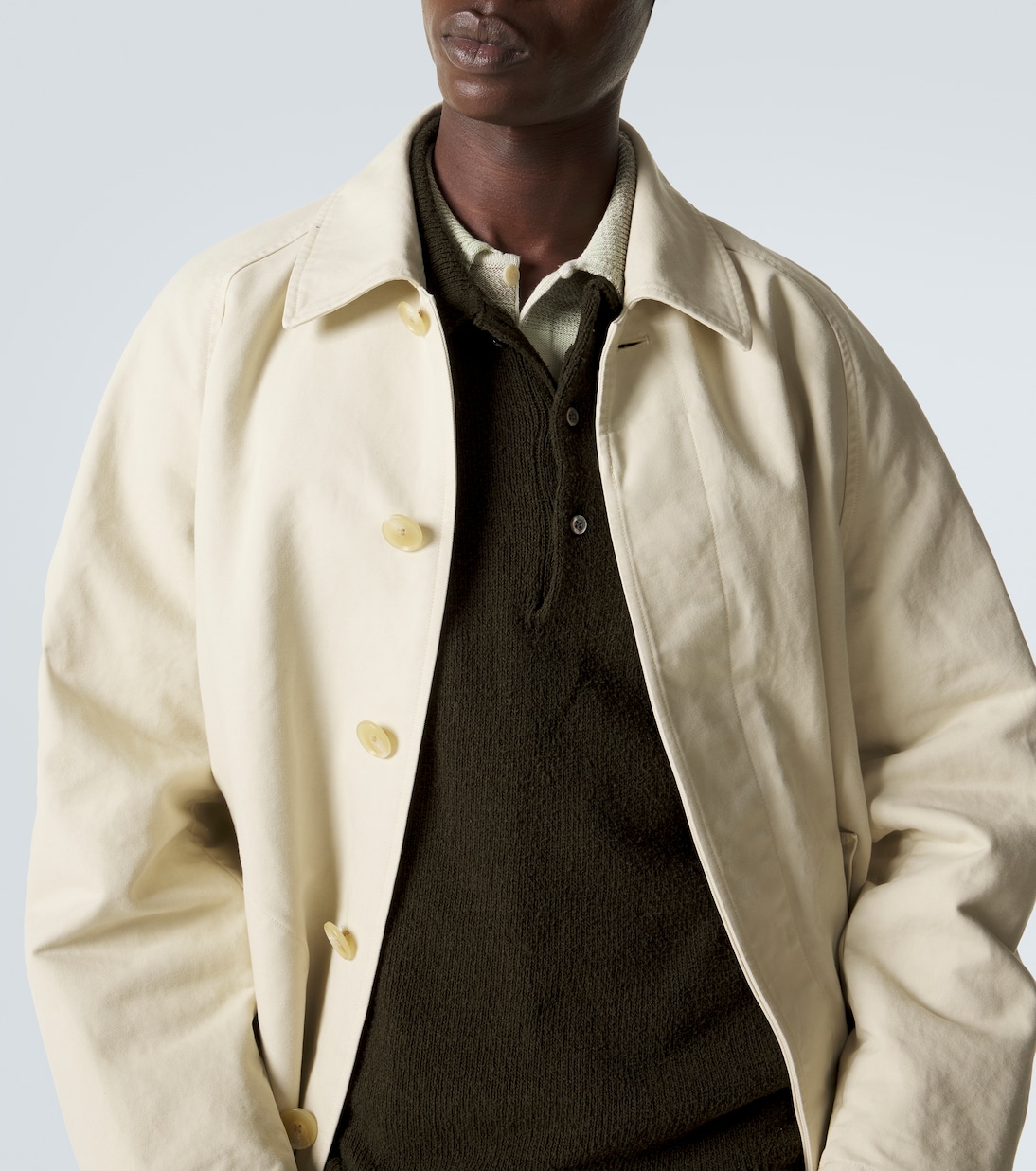 Cotton twill coat  | Auralee