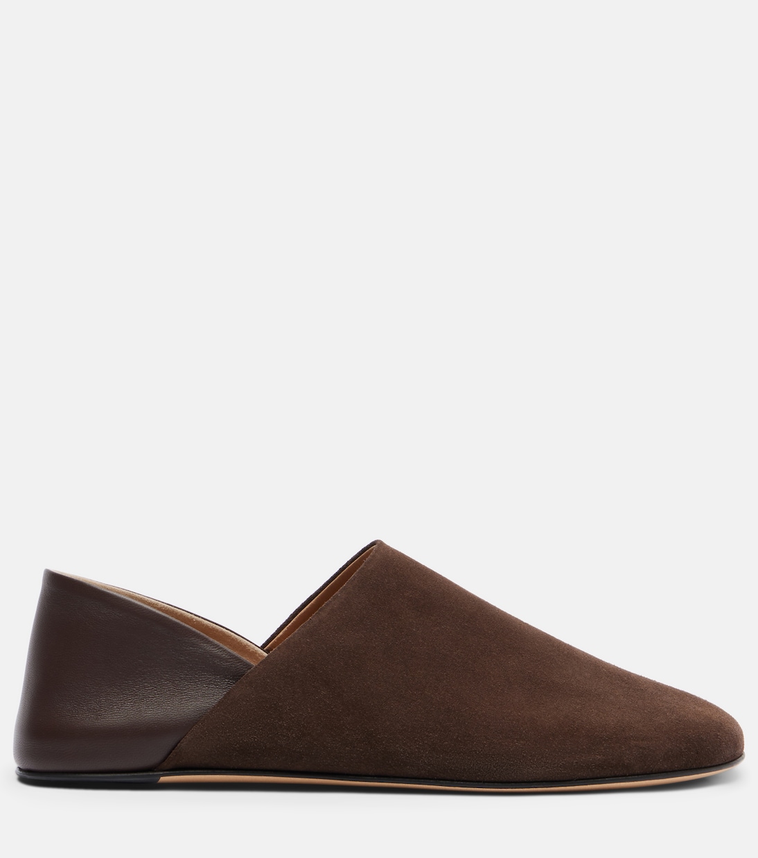 Leather-trimmed suede slip-on shoes | JW Anderson