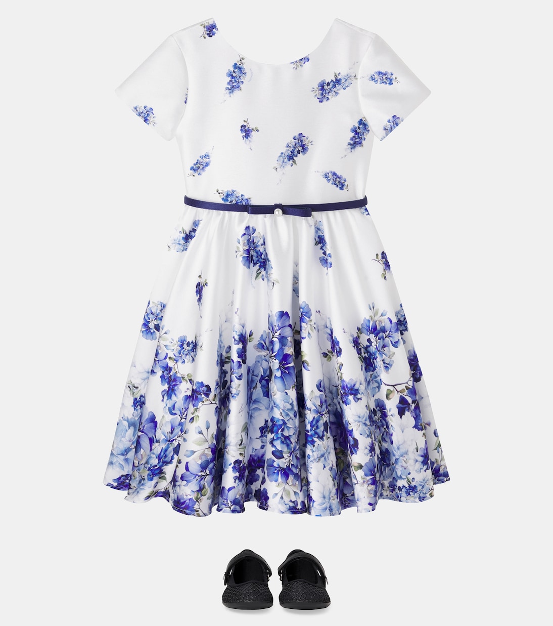 Robe en crêpe à fleurs | Monnalisa