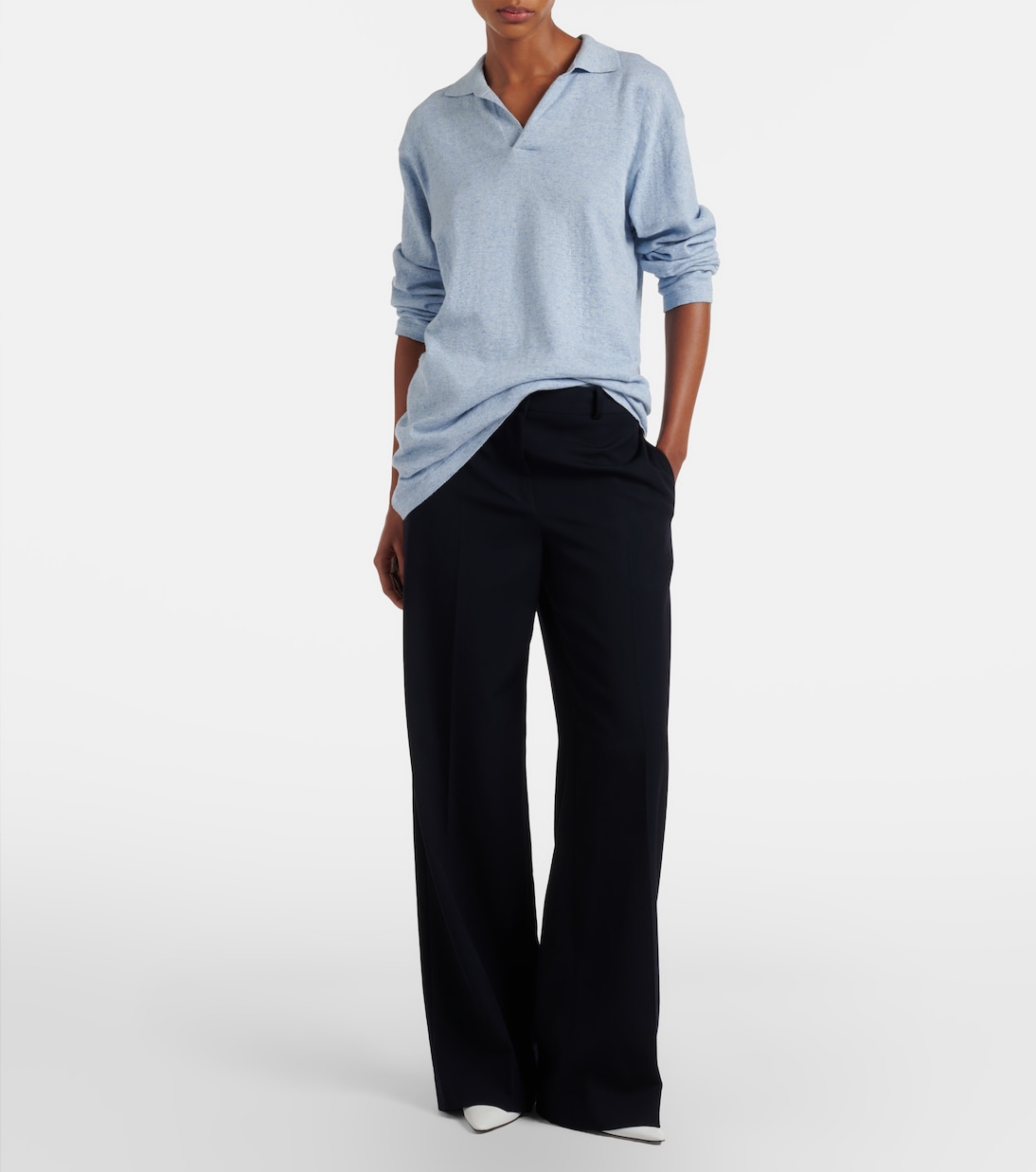 Polopullover Niosa aus Baumwolle und Leinen | The Row