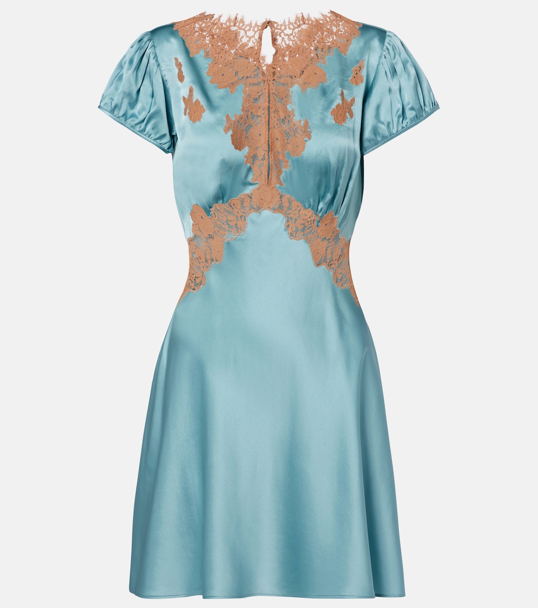 Junia lace-trimmed silk satin minidress | Dôen