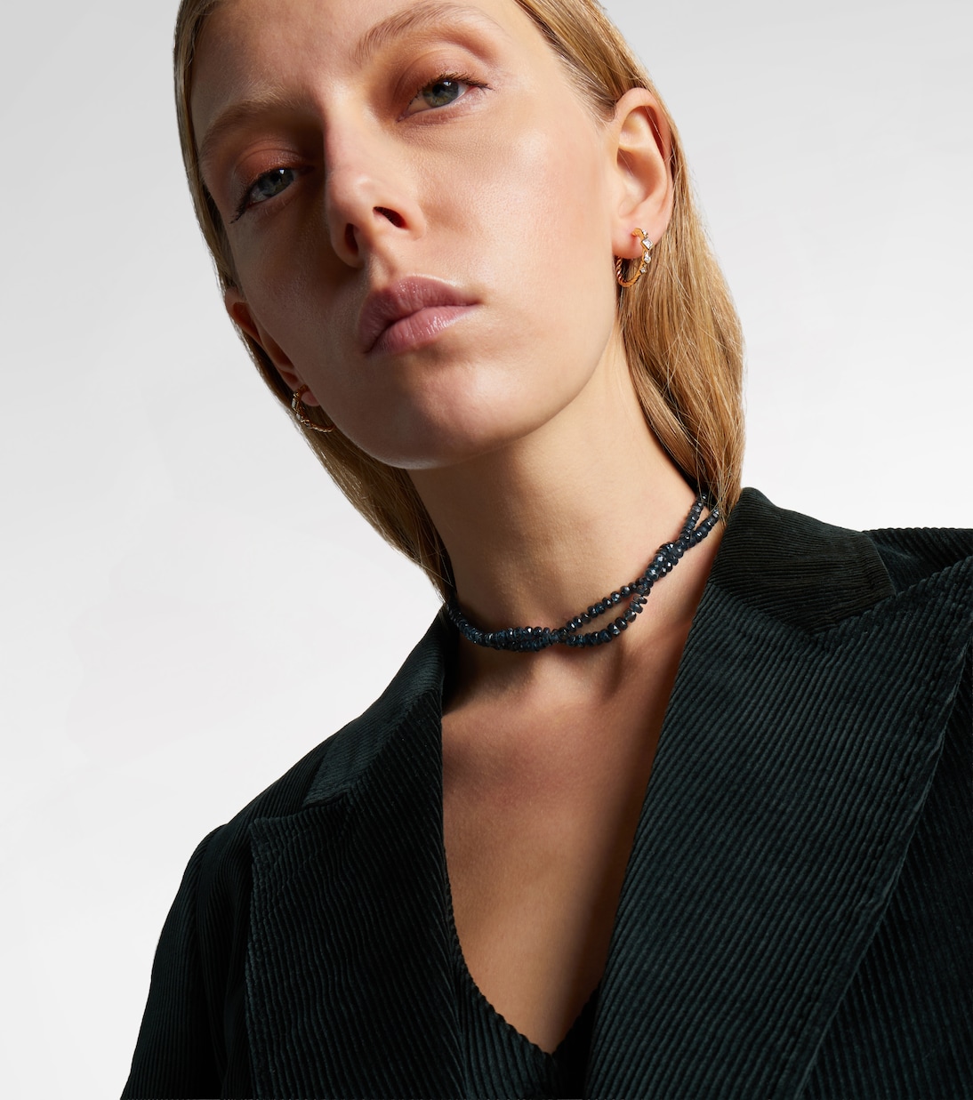 Beaded necklace with kyanites | Ileana Makri