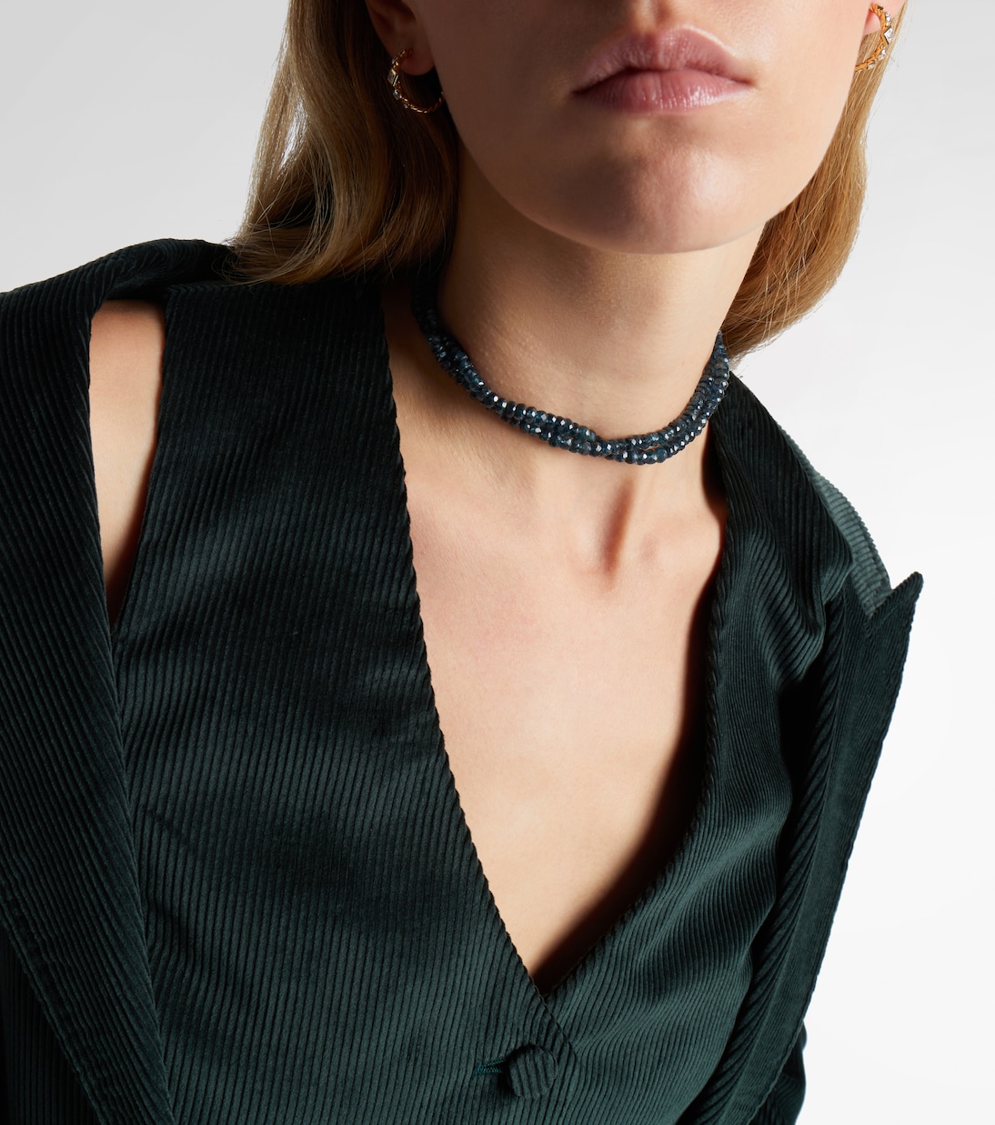 Beaded necklace with kyanites | Ileana Makri