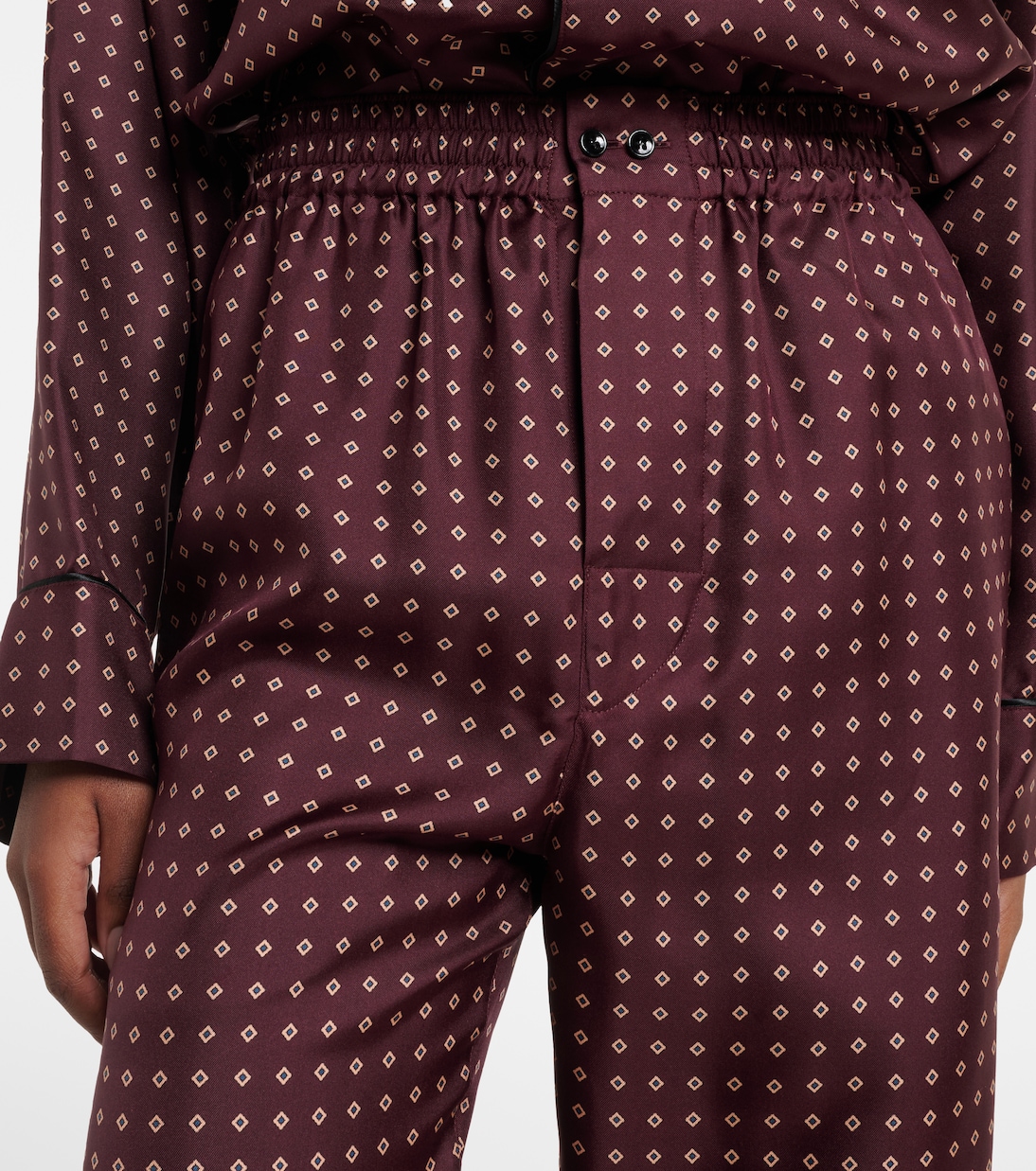 Printed silk satin pajama pants | Saint Laurent