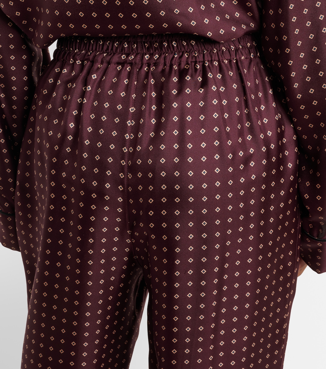 Printed silk satin pajama pants | Saint Laurent