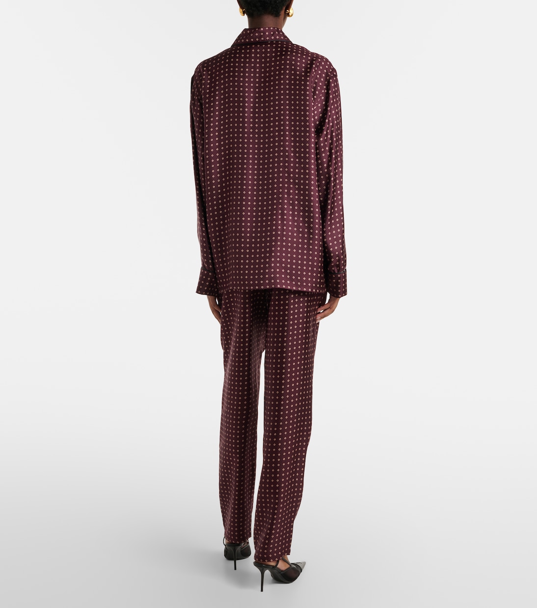 Printed silk satin pajama pants | Saint Laurent