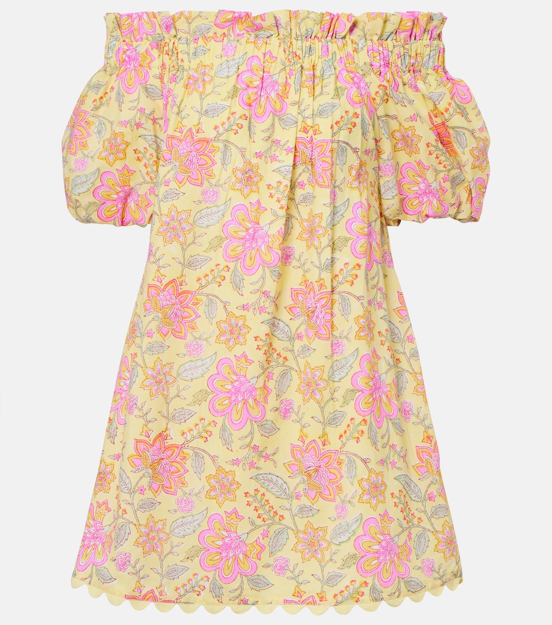 Vestido corto de algodón floral | Juliet Dunn