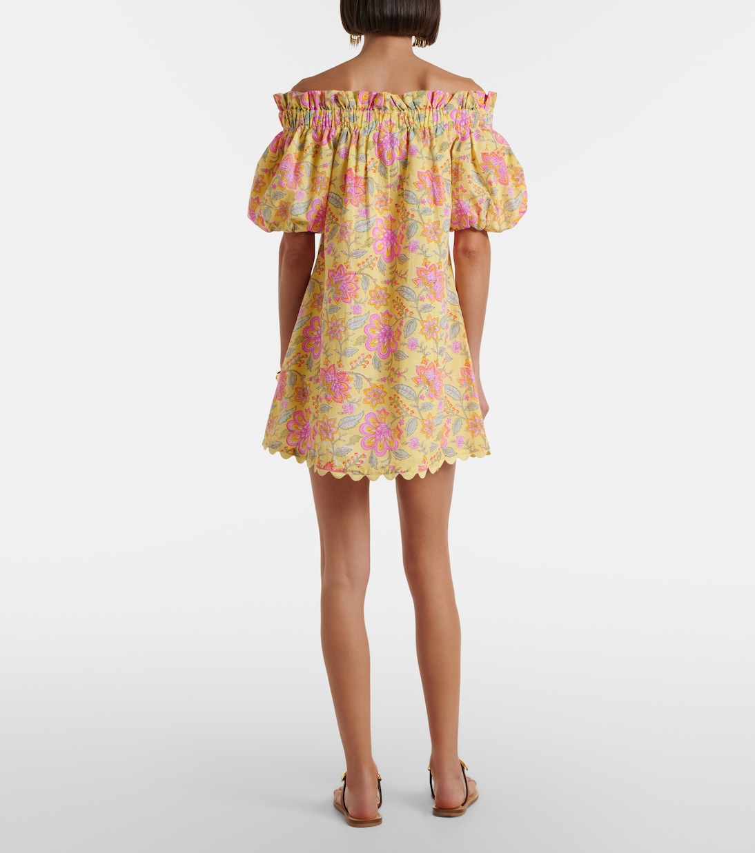 Vestido corto de algodón floral | Juliet Dunn