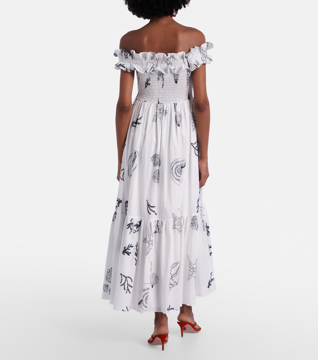 Suzanne shirred cotton muslin maxi dress | Poupette St Barth