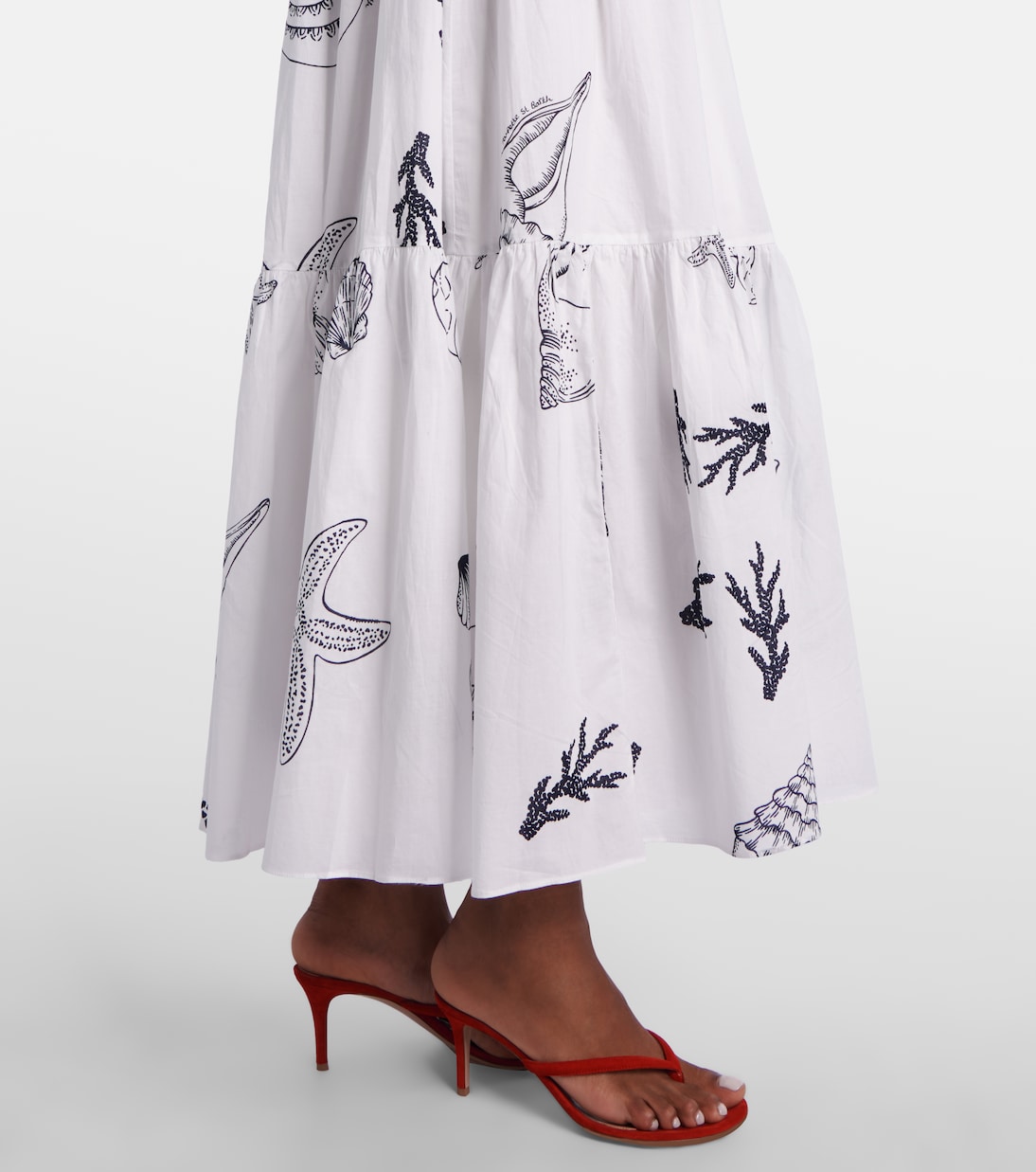 Suzanne shirred cotton muslin maxi dress | Poupette St Barth