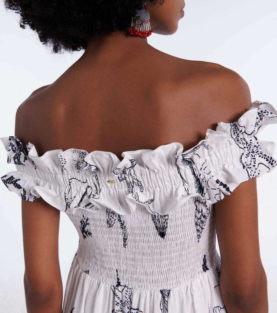 Suzanne shirred cotton muslin maxi dress | Poupette St Barth