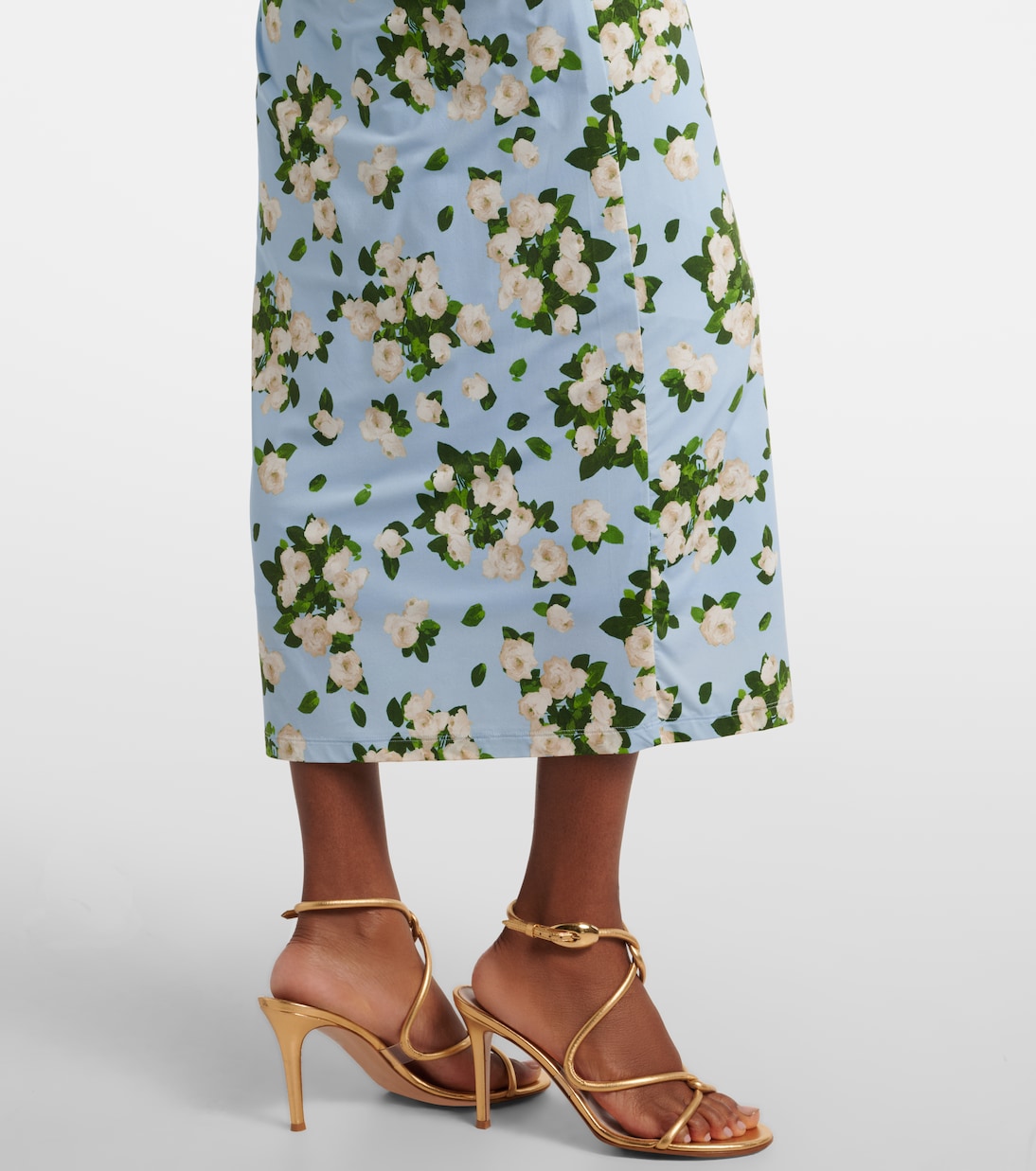 Floral ruched jersey midi dress | Carolina Herrera