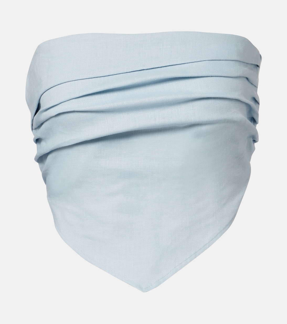 Antibes shirred linen crop top | Faithfull