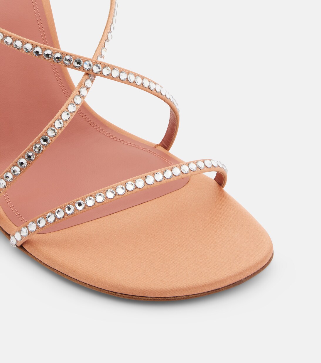 Sally crystal-embellished satin sandals | Amina Muaddi