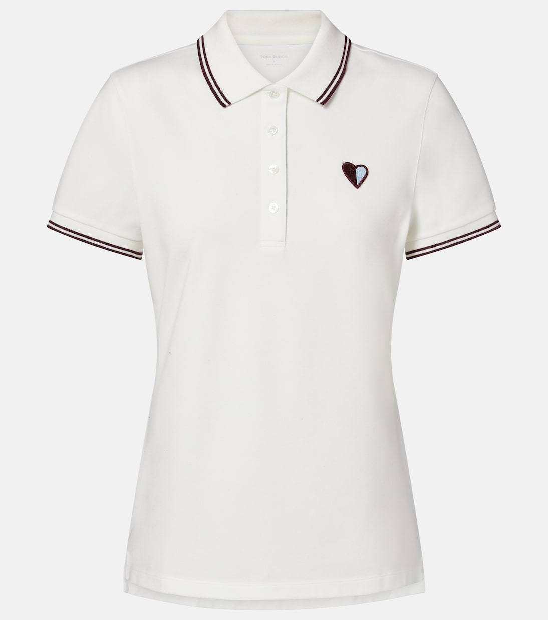 Cotton-blend piqué polo shirt | Tory Burch