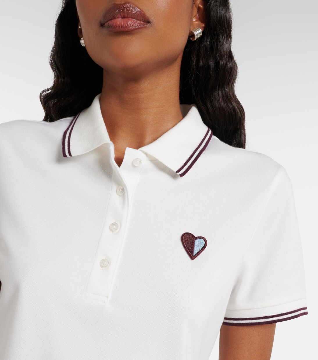 Cotton-blend piqué polo shirt | Tory Burch