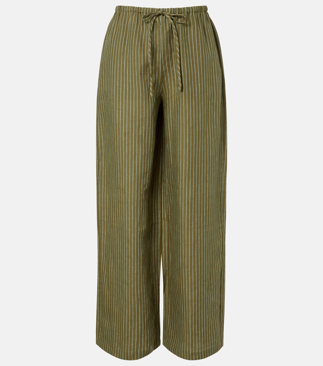 Pantalon ample Mateo en lin à rayures | Staud