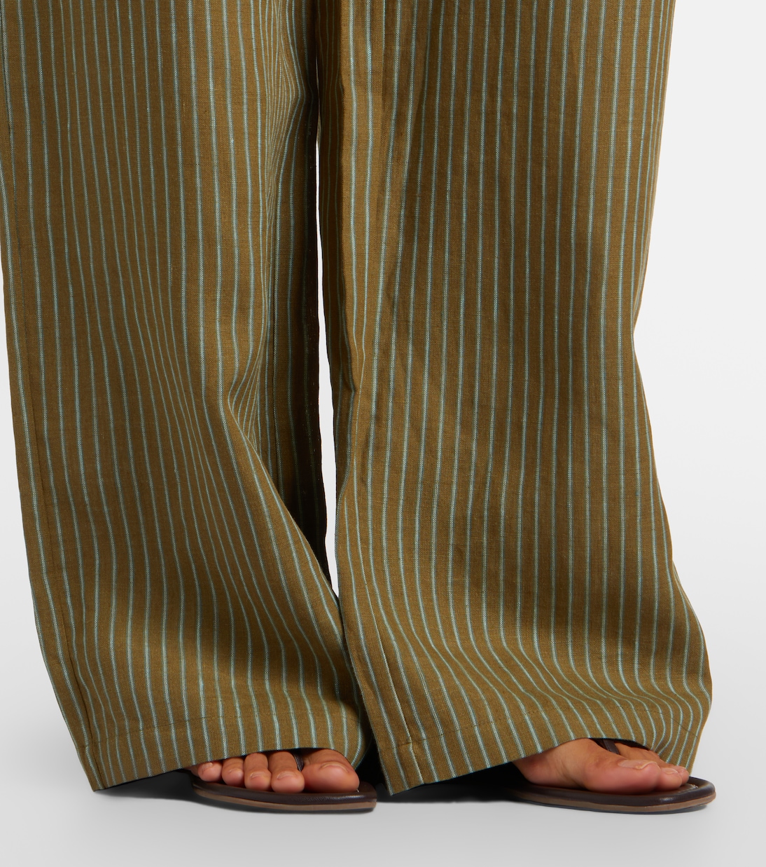 Pantalon ample Mateo en lin à rayures | Staud