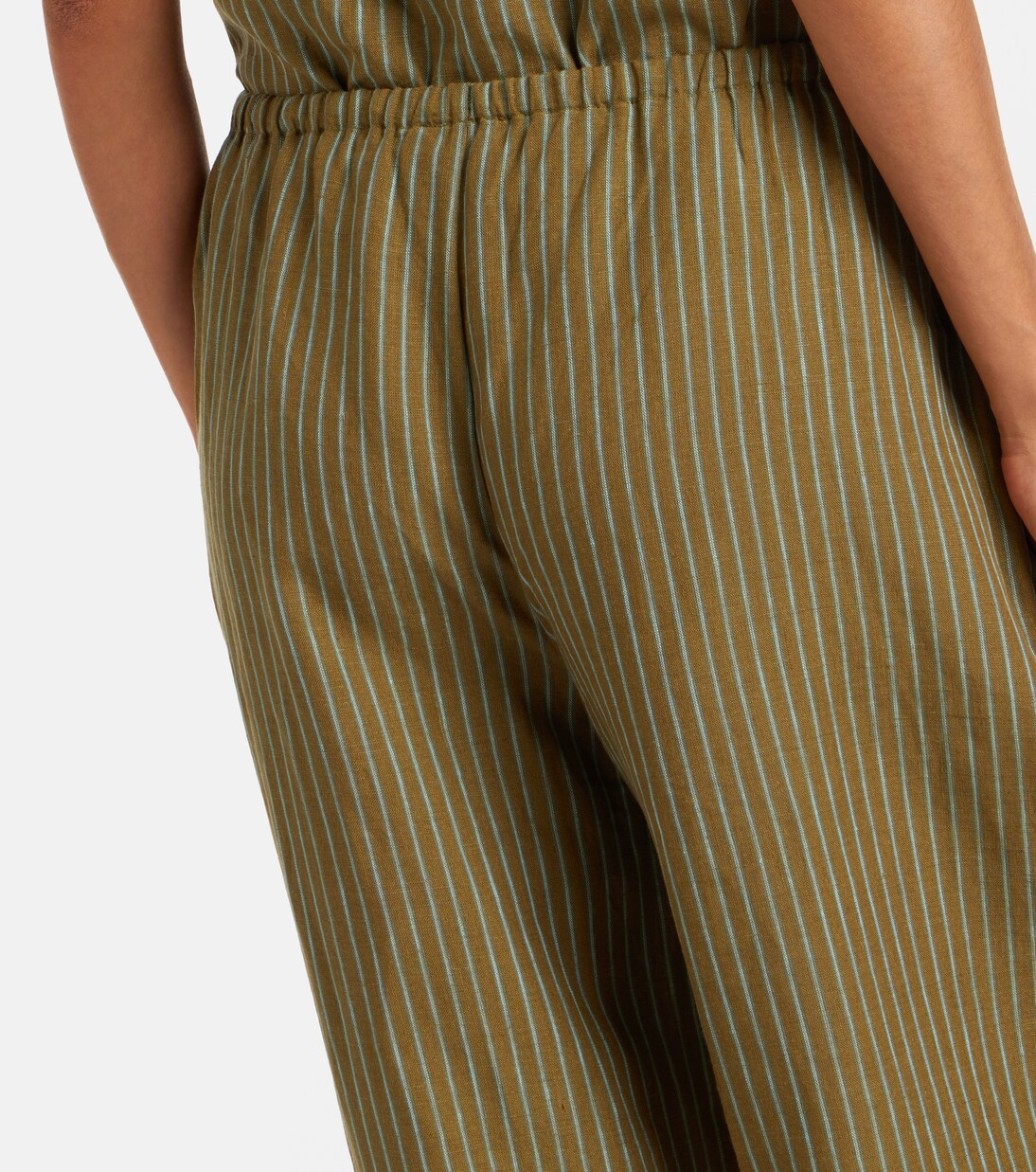 Pantalon ample Mateo en lin à rayures | Staud